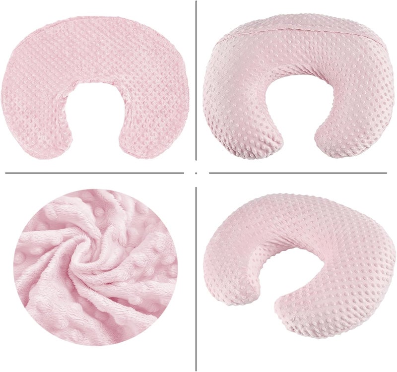 ANHEBEIBEI Nursing Pillow for Bottle and Breastfeeding, Ergonomic Comfort Nursing Essentials for Mom and Baby, Feeding Support Pillow with Removable Cover, Easier and Healthier Nursing (Pink) - Image 4